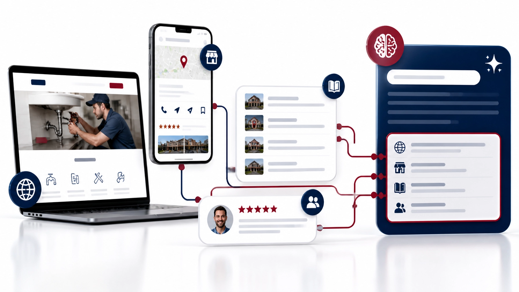 How a Lebanon County plumber can connect website content, business listings, reviews, and AI search citations
