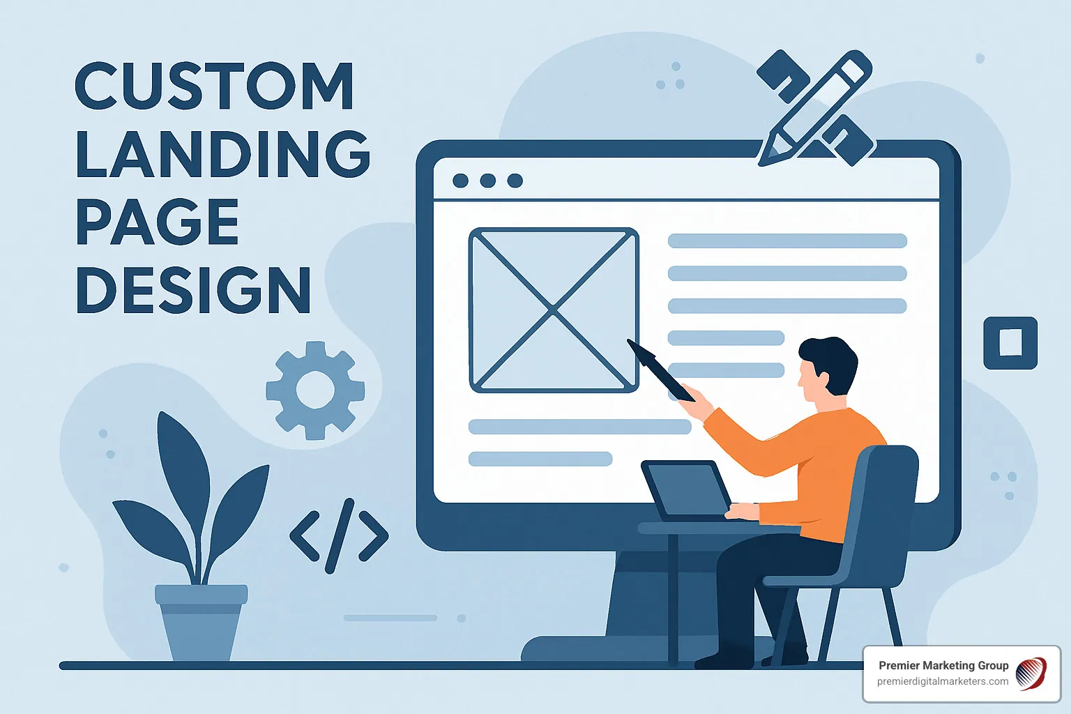 Custom landing page design